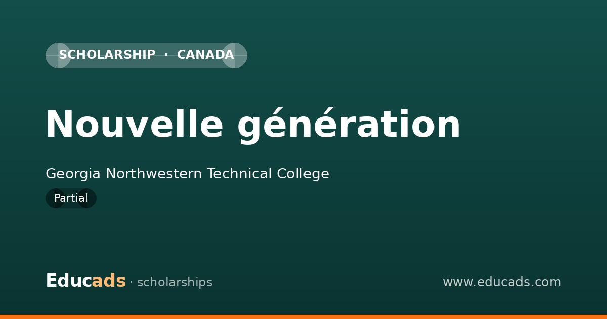 Nouvelle génération scholarship