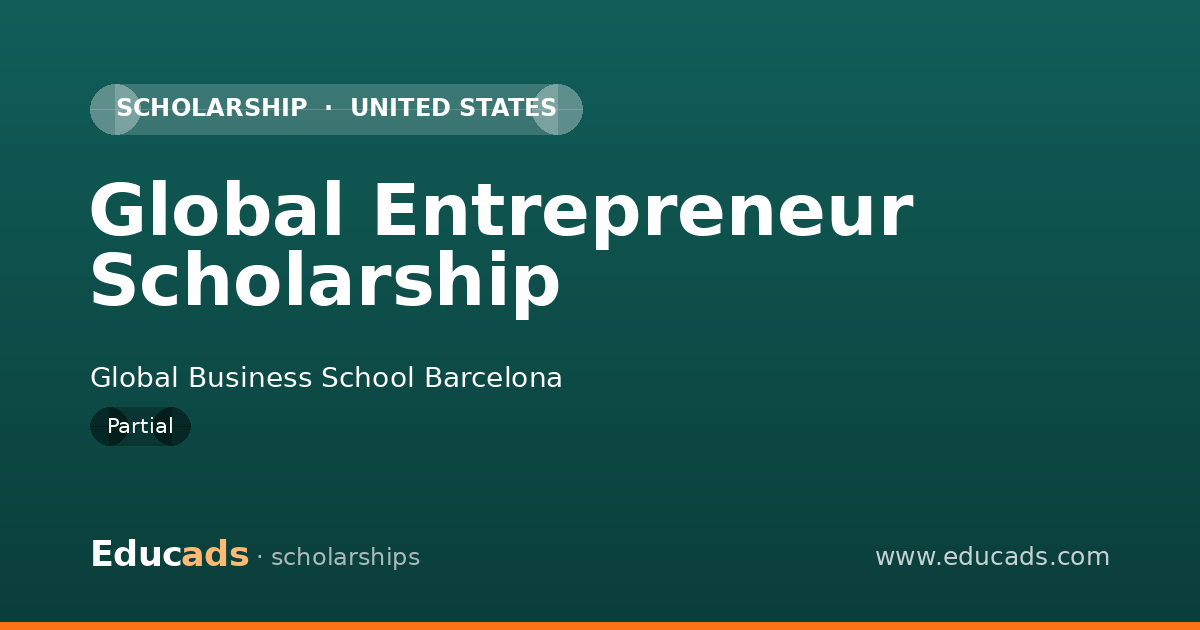 Global Entrepreneur Scholarship scholarship