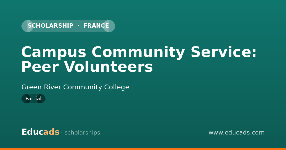 Campus Community Service: Peer Volunteers scholarship