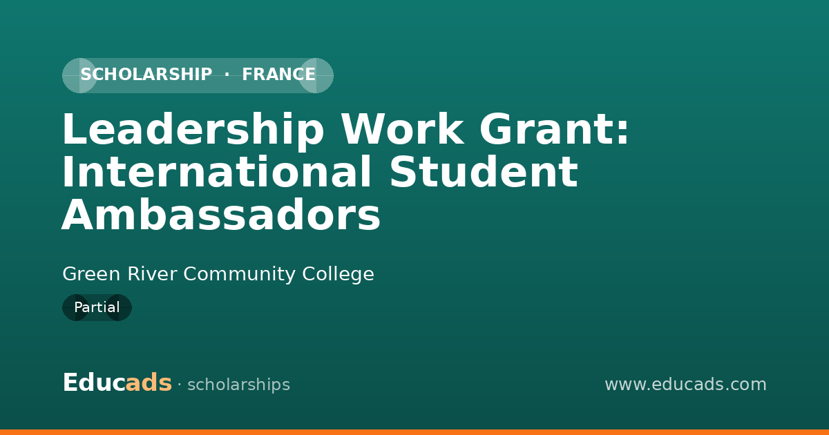 Leadership Work Grant: International Student Ambassadors scholarship