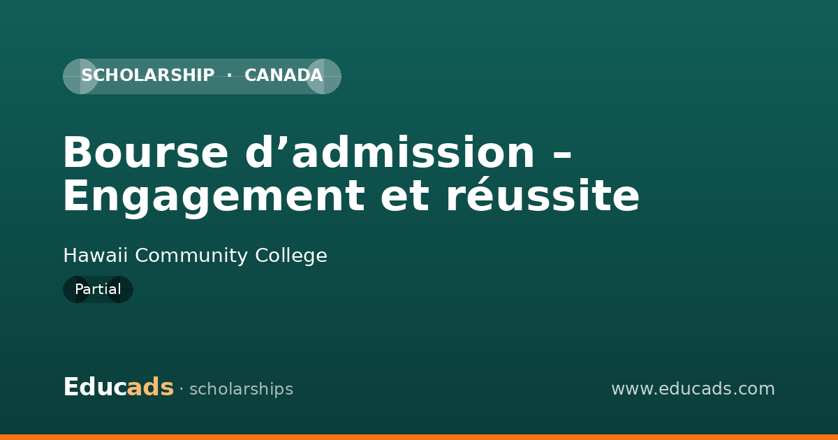 Bourse d’admission – Engagement et réussite scholarship