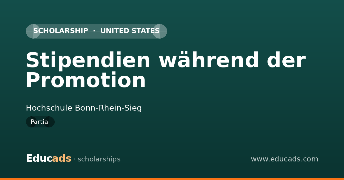 Stipendien während der Promotion scholarship