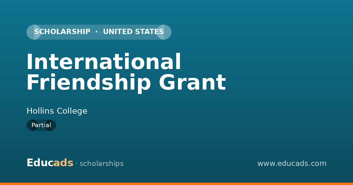 International Friendship Grant scholarship