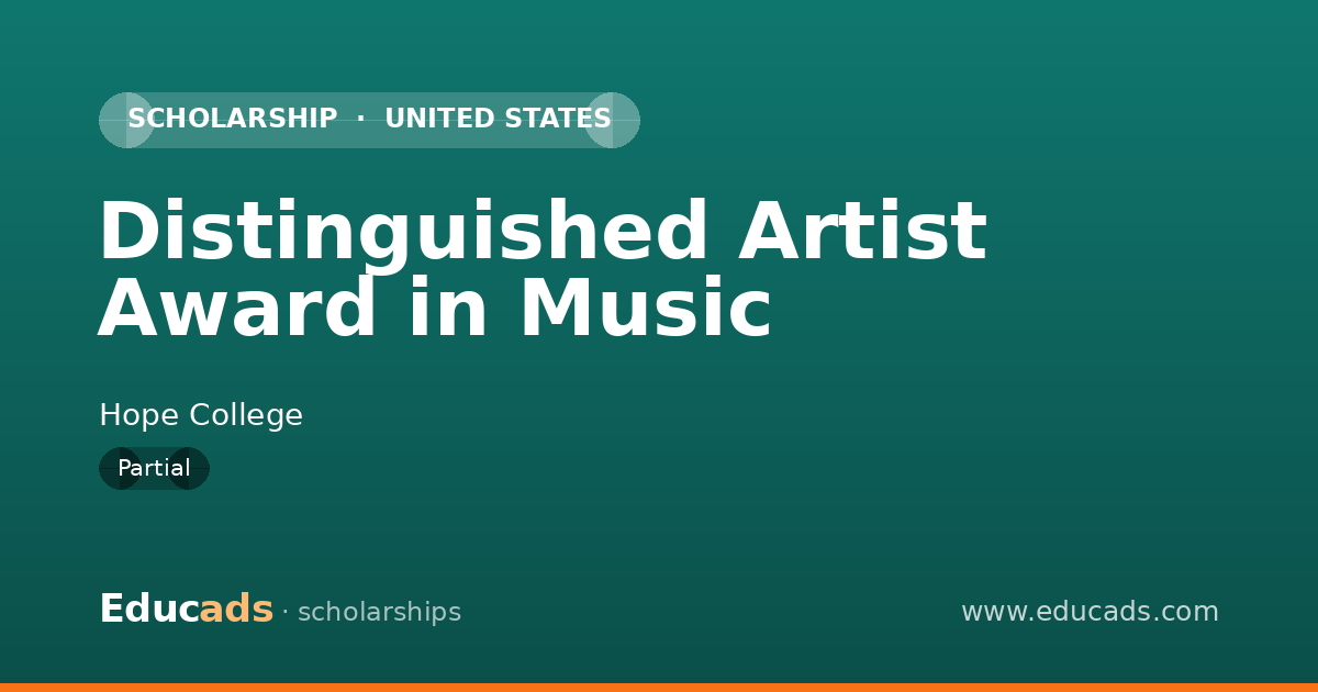 Distinguished Artist Award in Music scholarship
