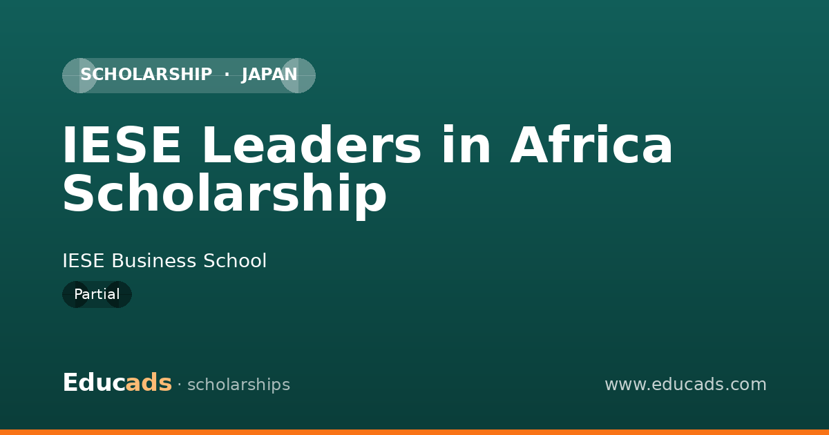 IESE Leaders in Africa Scholarship scholarship