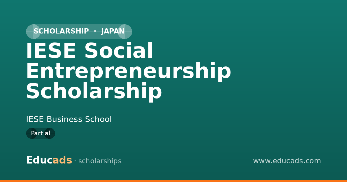 IESE Social Entrepreneurship Scholarship scholarship