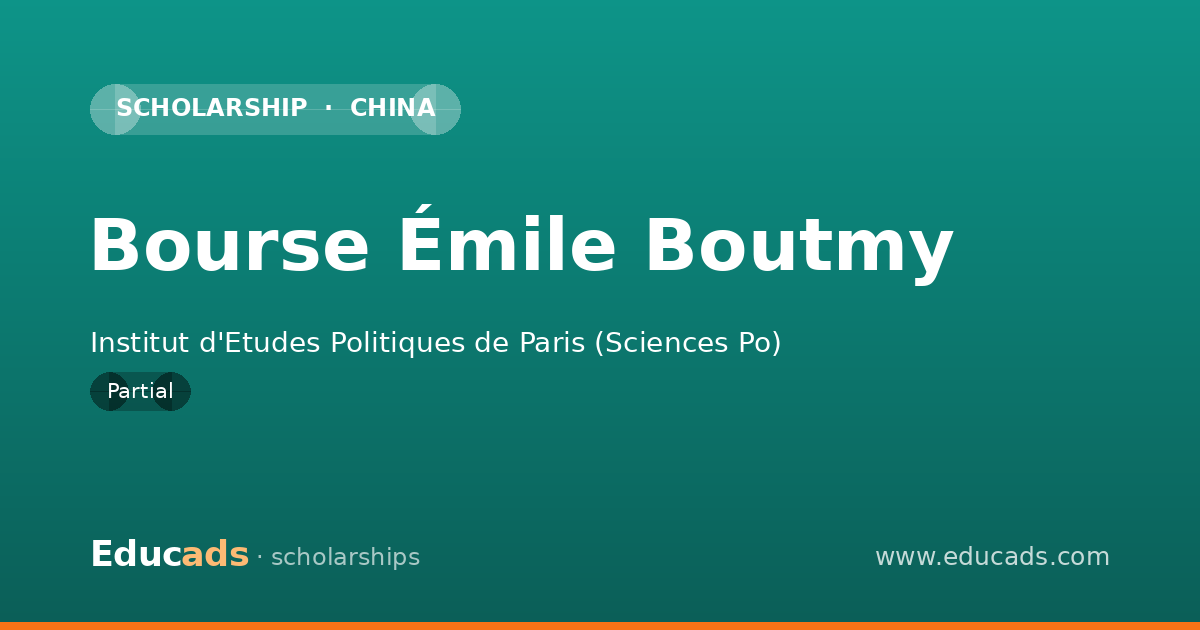 Bourse Émile Boutmy scholarship