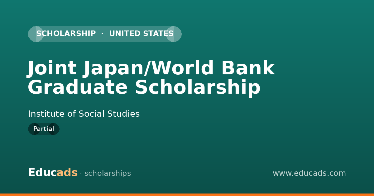 Joint Japan/World Bank Graduate Scholarship scholarship