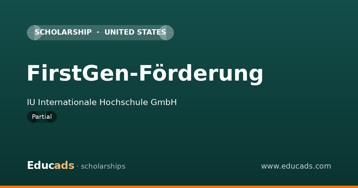 FirstGen-Förderung scholarship