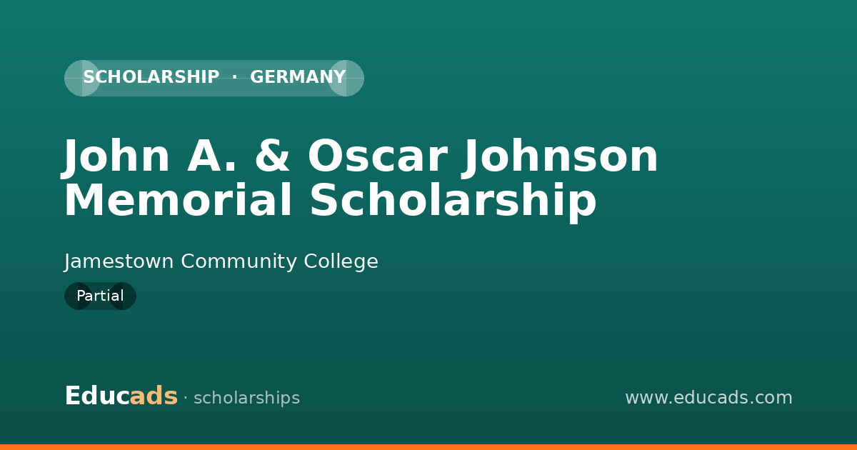 John A. & Oscar Johnson Memorial Scholarship scholarship