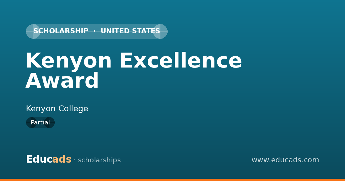 Kenyon Excellence Award scholarship