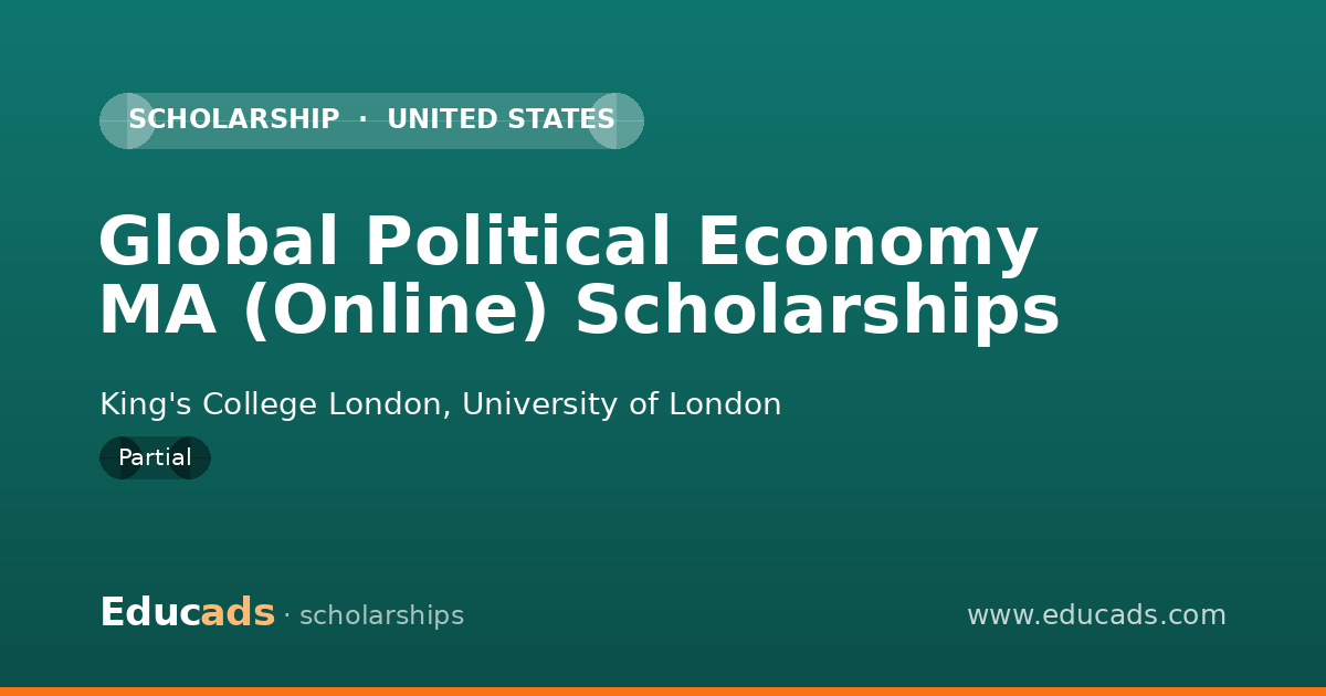 Global Political Economy MA (Online) Scholarships scholarship
