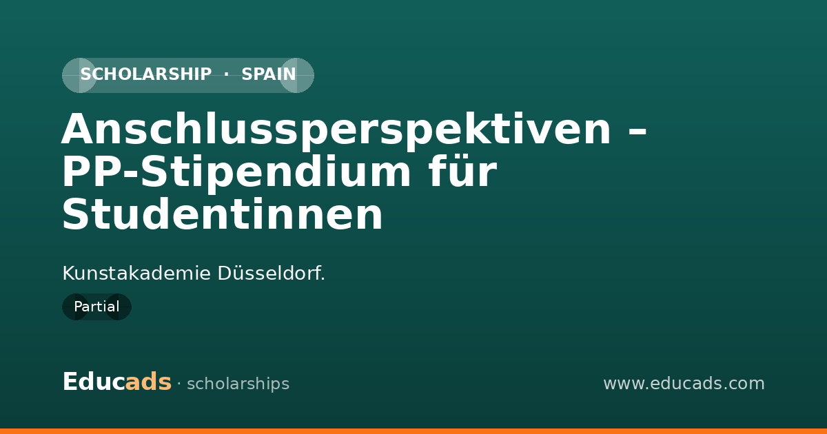 Anschlussperspektiven – PP-Stipendium für Studentinnen scholarship