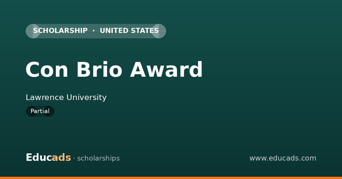 Con Brio Award scholarship