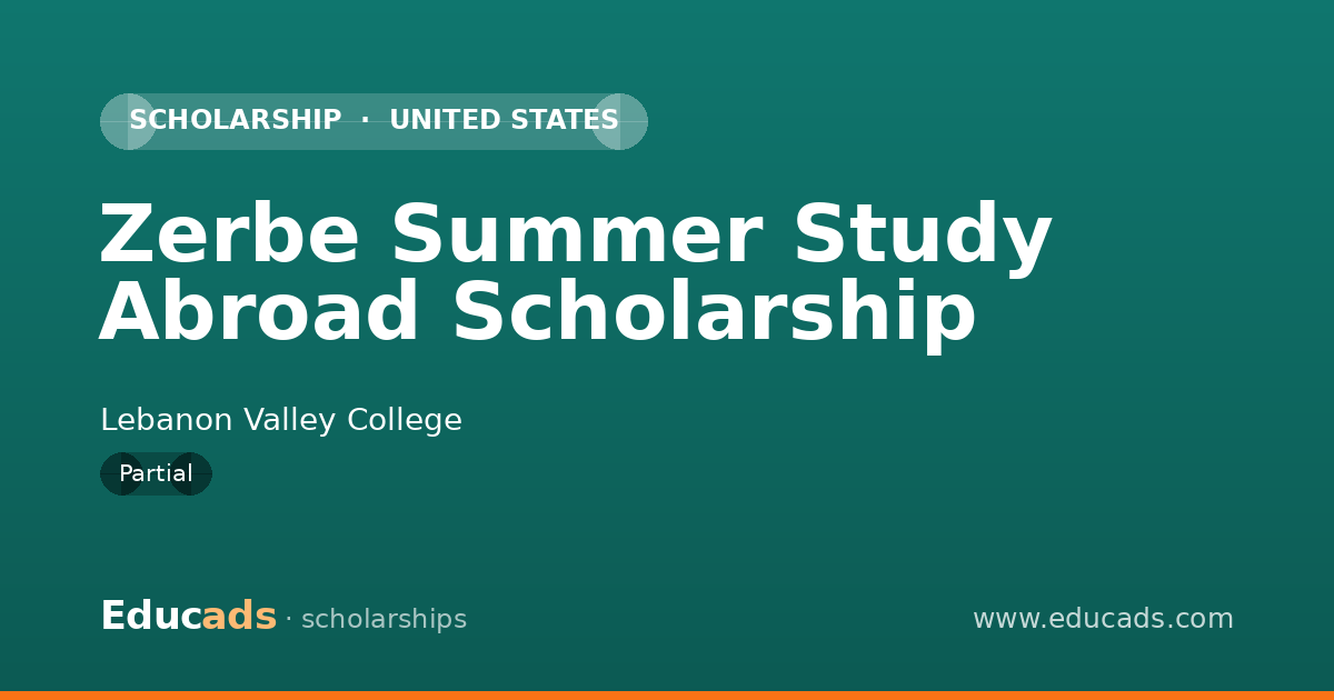 Zerbe Summer Study Abroad Scholarship scholarship