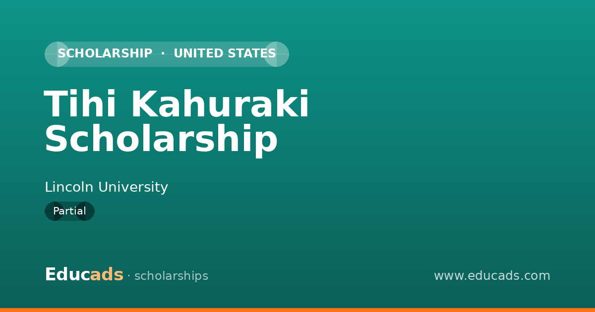 Tihi Kahuraki Scholarship scholarship