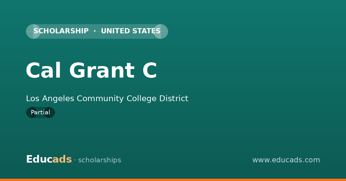 Cal Grant C scholarship