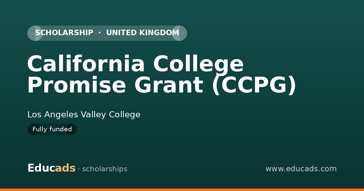 California College Promise Grant (CCPG) scholarship