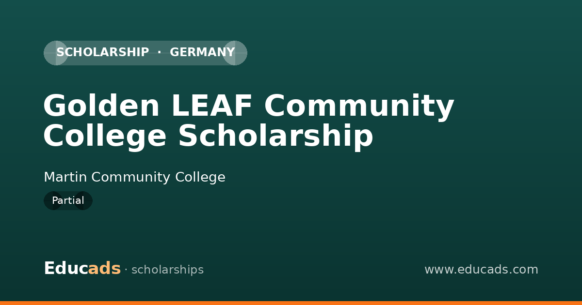 Golden LEAF Community College Scholarship scholarship