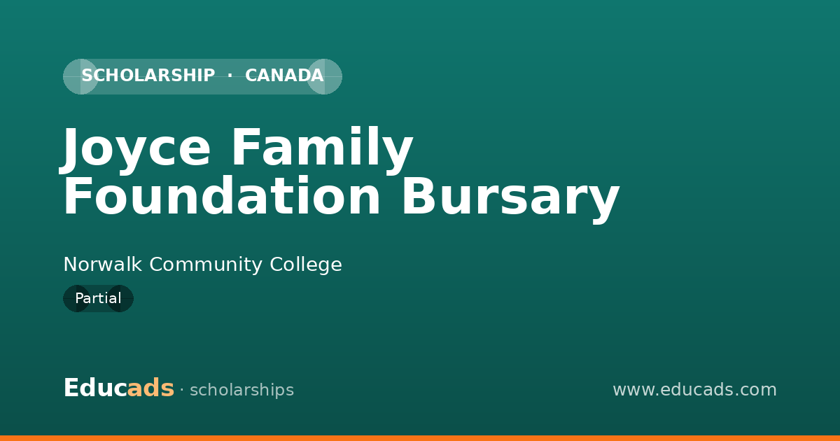 Joyce Family Foundation Bursary scholarship