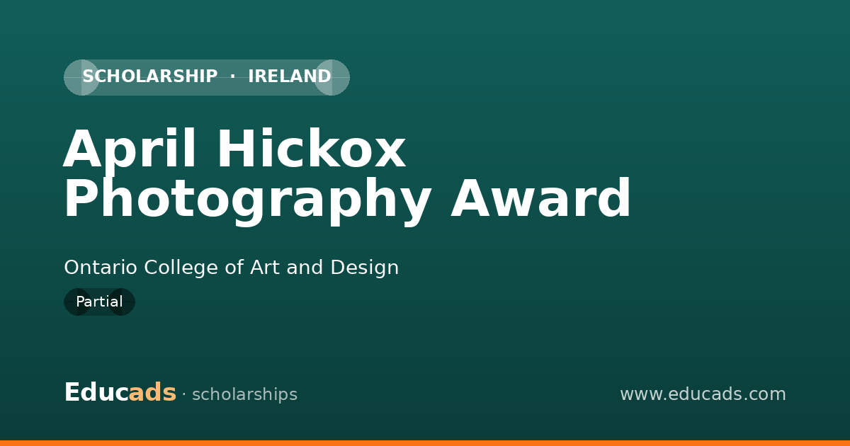 April Hickox Photography Award scholarship