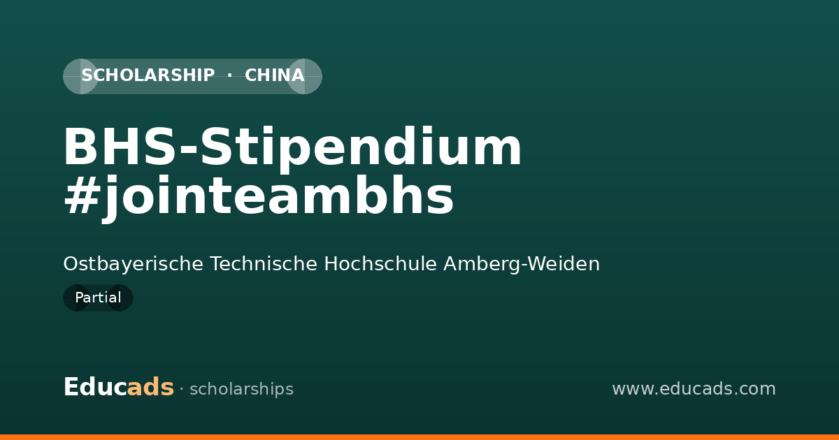 BHS-Stipendium #jointeambhs scholarship