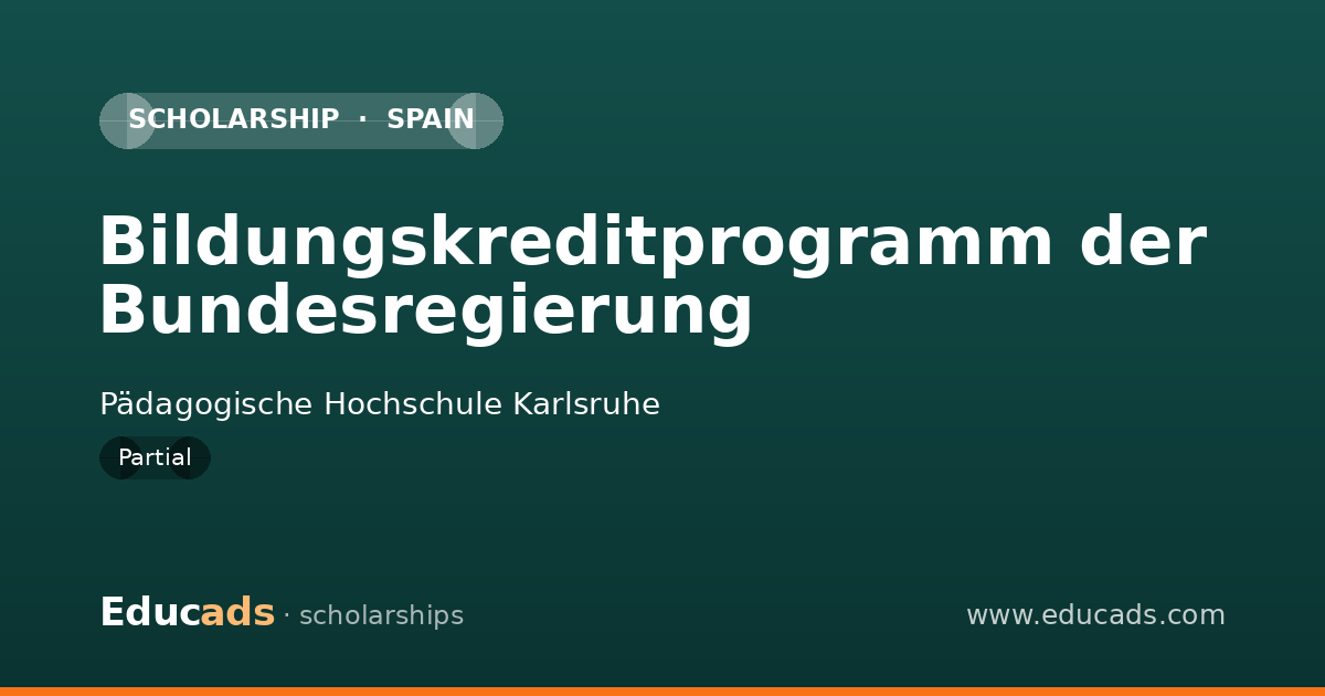 Bildungskreditprogramm der Bundesregierung scholarship