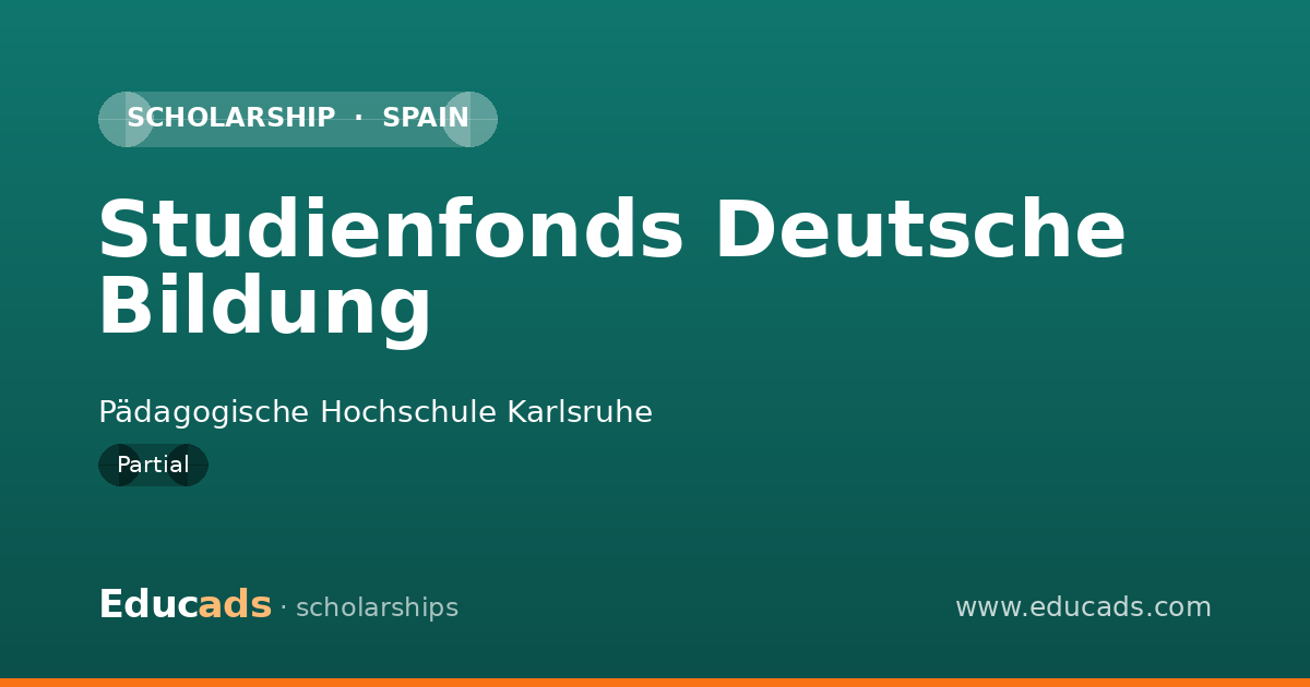 Studienfonds Deutsche Bildung scholarship