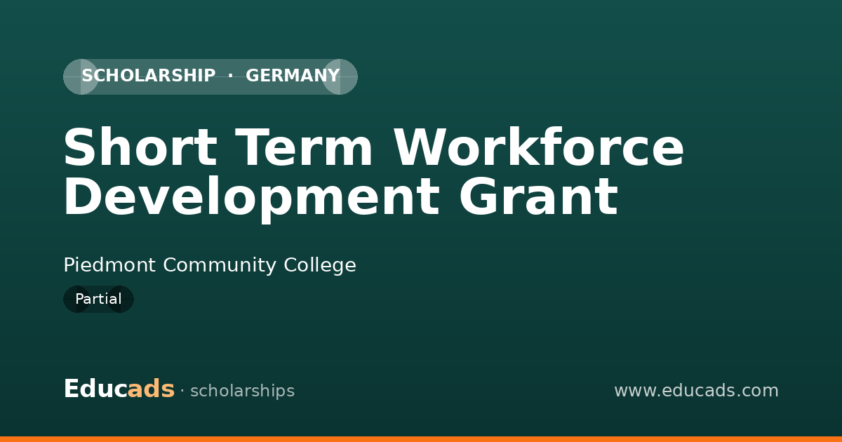 Short Term Workforce Development Grant scholarship