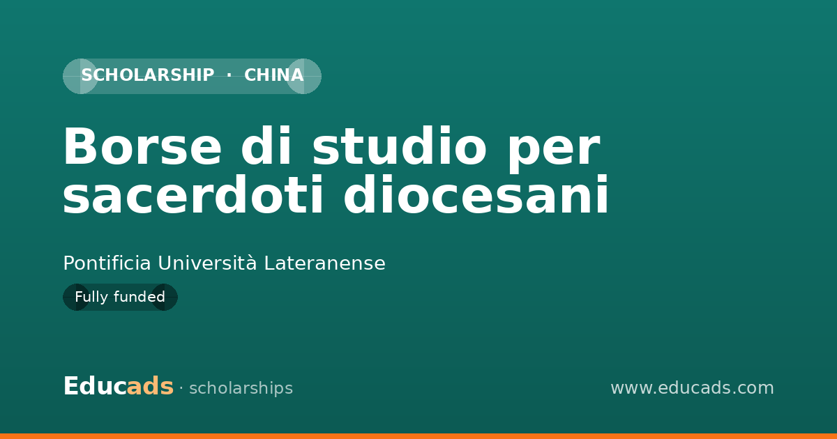 Borse di studio per sacerdoti diocesani scholarship