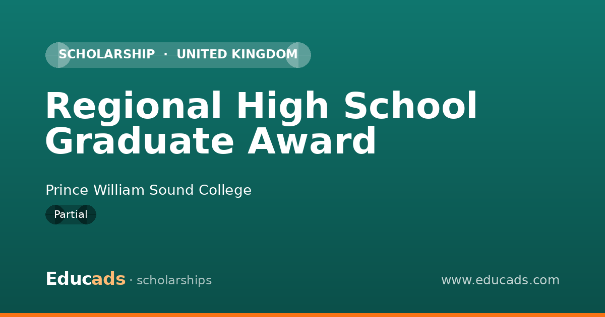 Regional High School Graduate Award scholarship