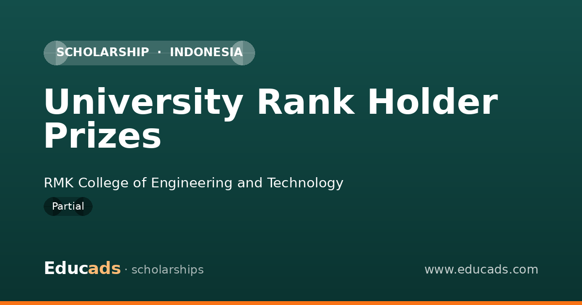 University Rank Holder Prizes scholarship
