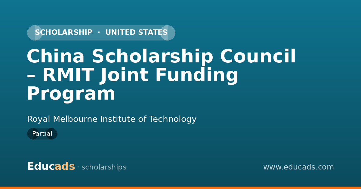 China Scholarship Council – RMIT Joint Funding Program scholarship