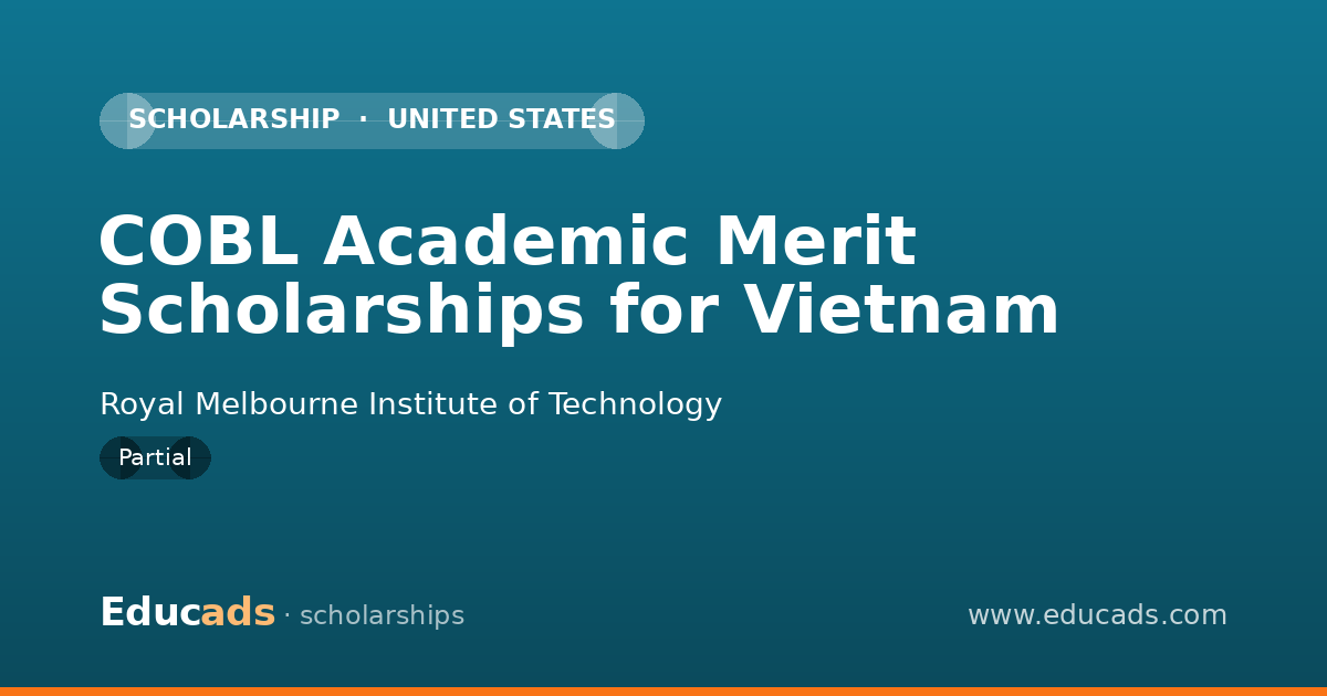 COBL Academic Merit Scholarships for Vietnam scholarship