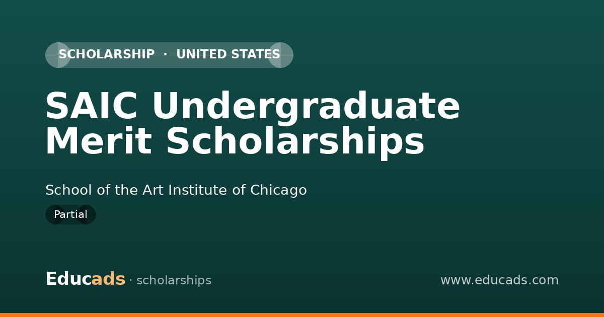 SAIC Undergraduate Merit Scholarships scholarship