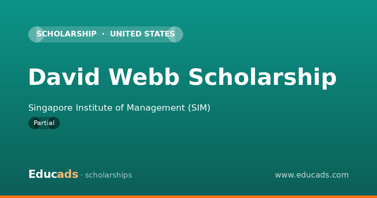 David Webb Scholarship scholarship