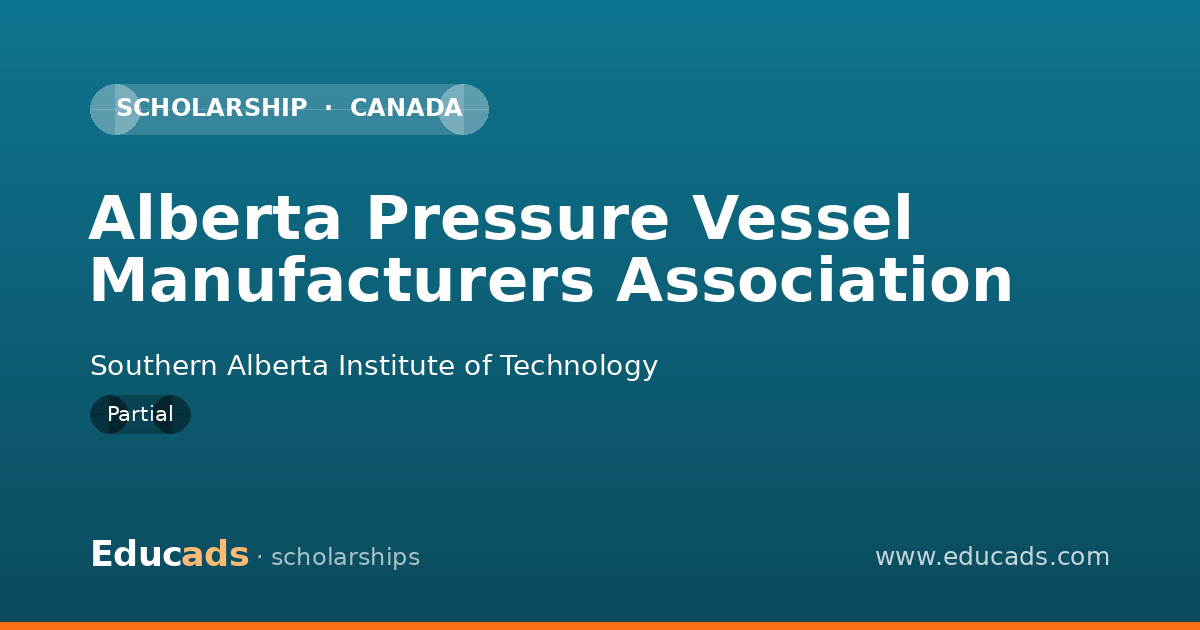 Alberta Pressure Vessel Manufacturers Association scholarship