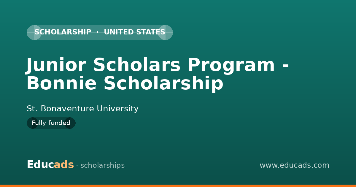 Junior Scholars Program - Bonnie Scholarship scholarship
