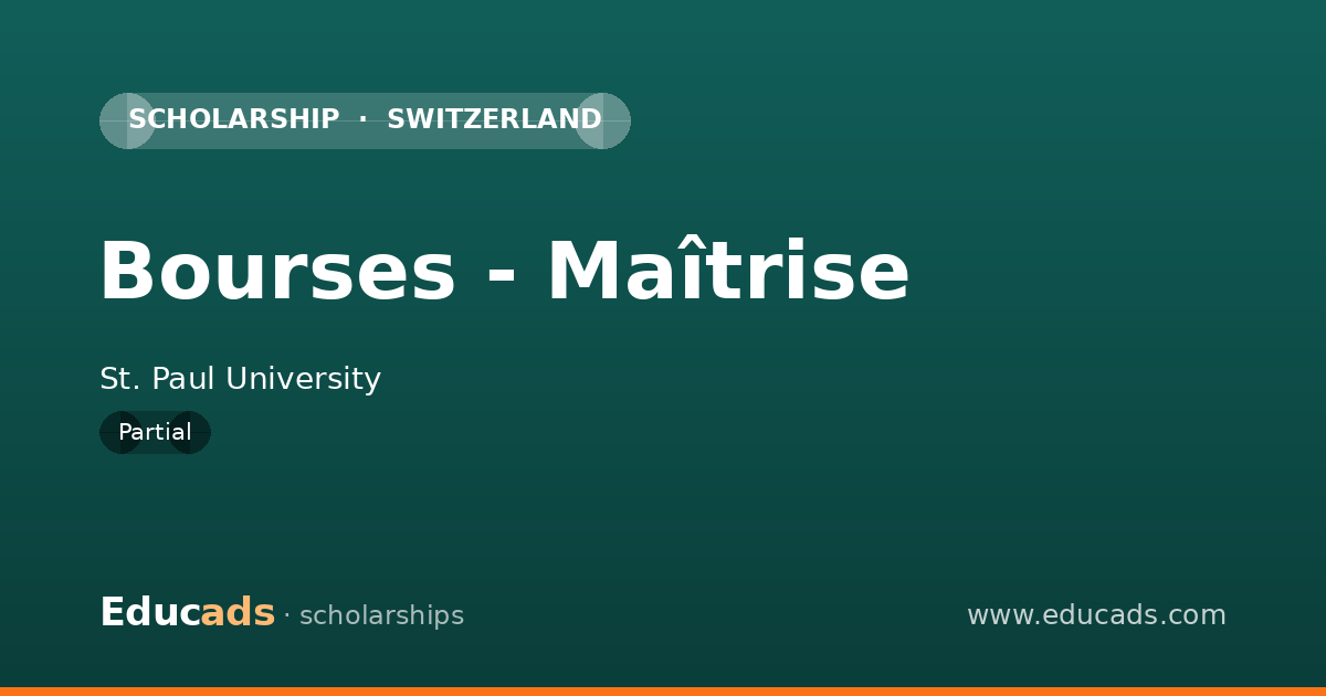 Bourses - Maîtrise scholarship