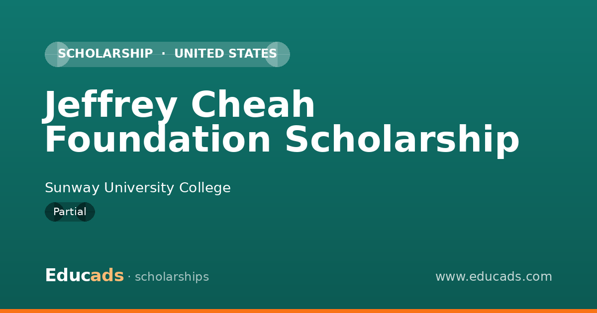 Jeffrey Cheah Foundation Scholarship scholarship