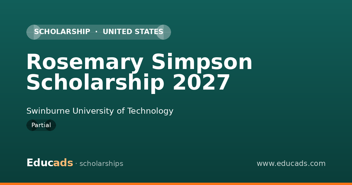 Rosemary Simpson Scholarship 2027 scholarship
