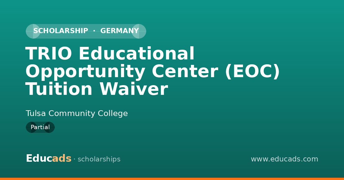 TRIO Educational Opportunity Center (EOC) Tuition Waiver scholarship