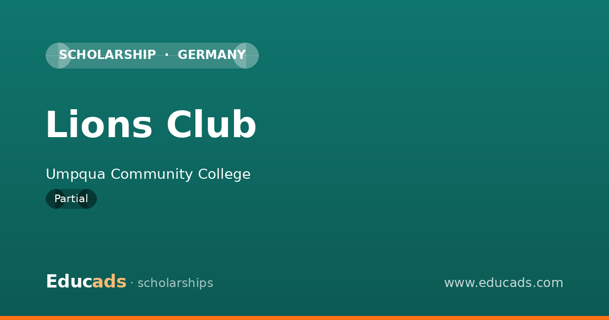 Lions Club scholarship