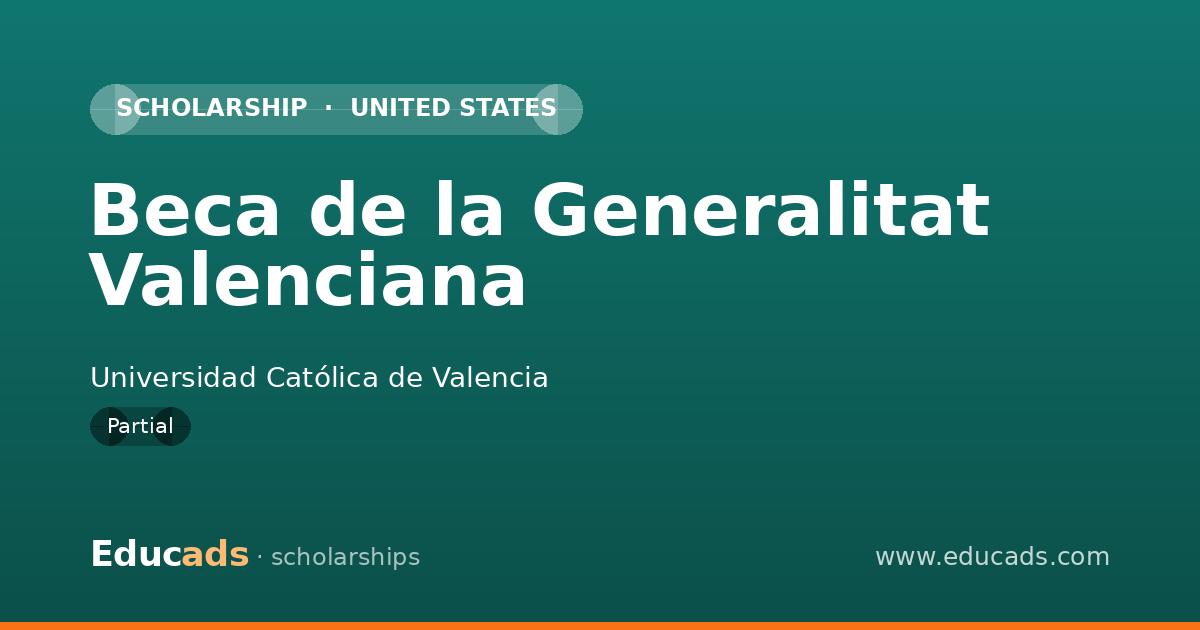 Beca de la Generalitat Valenciana scholarship