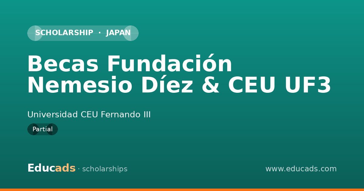 Becas Fundación Nemesio Díez & CEU UF3 scholarship