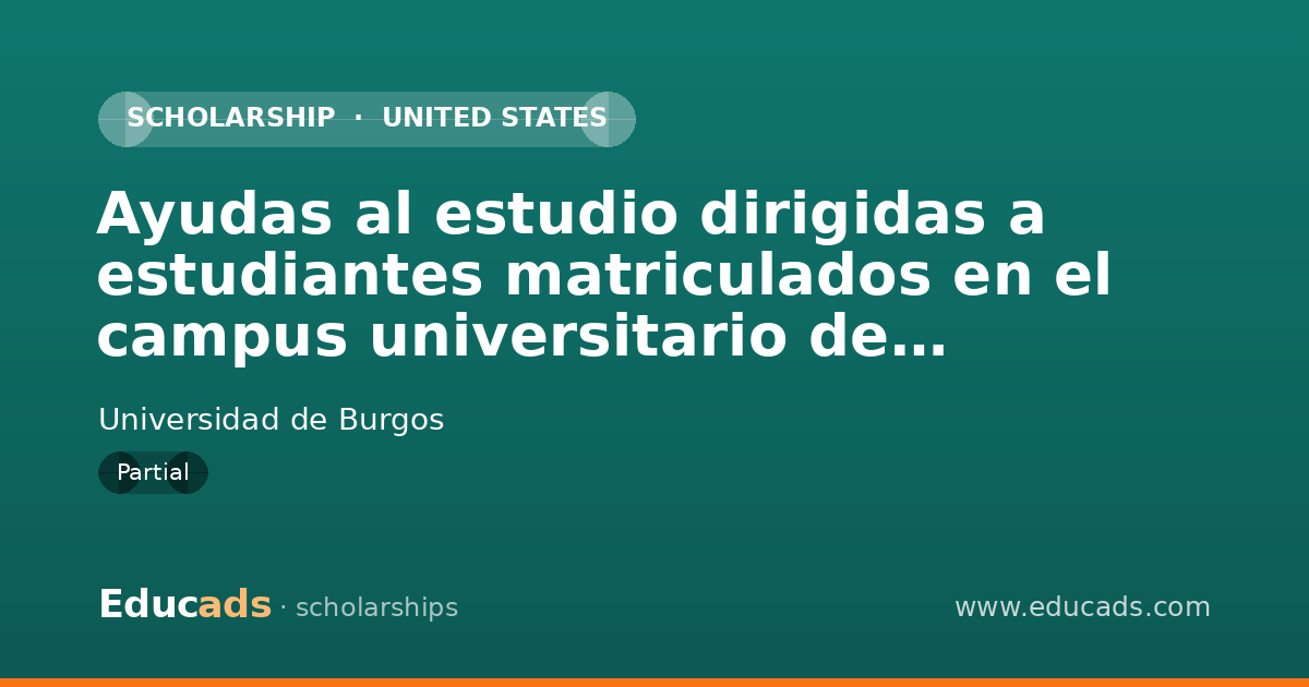Ayudas al estudio dirigidas a estudiantes matriculados en el campus universitario de Miranda de Ebro scholarship