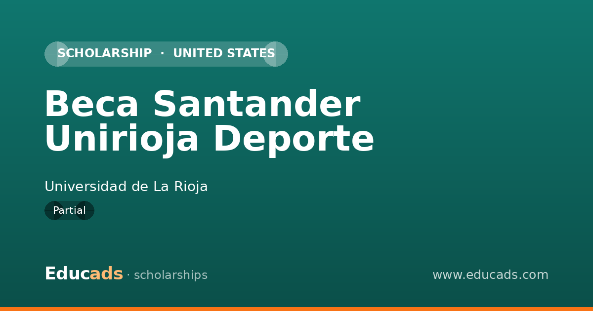 Beca Santander Unirioja Deporte scholarship