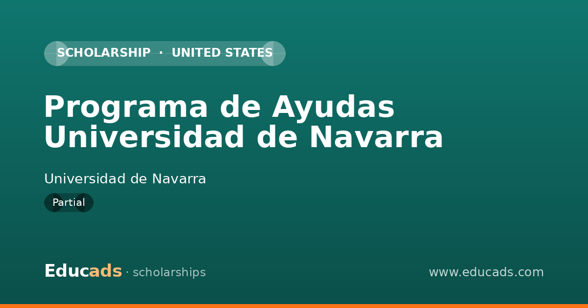 Programa de Ayudas Universidad de Navarra scholarship