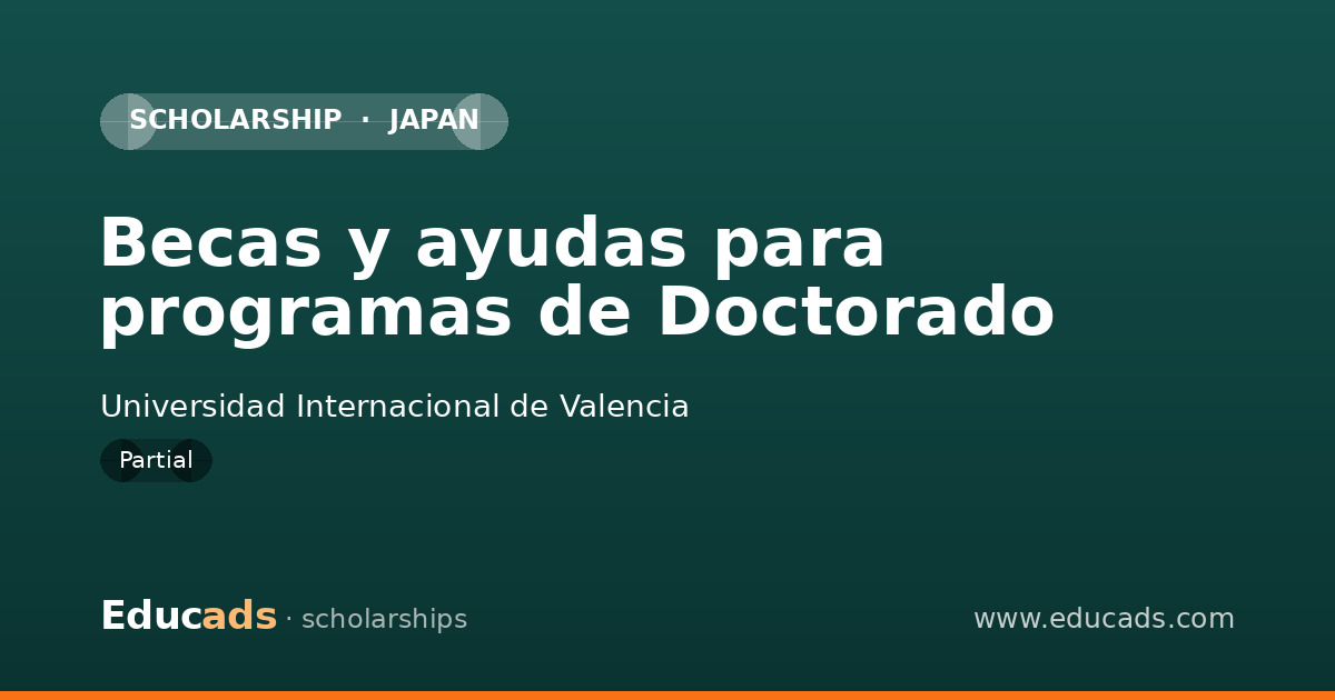 Becas y ayudas para programas de Doctorado scholarship