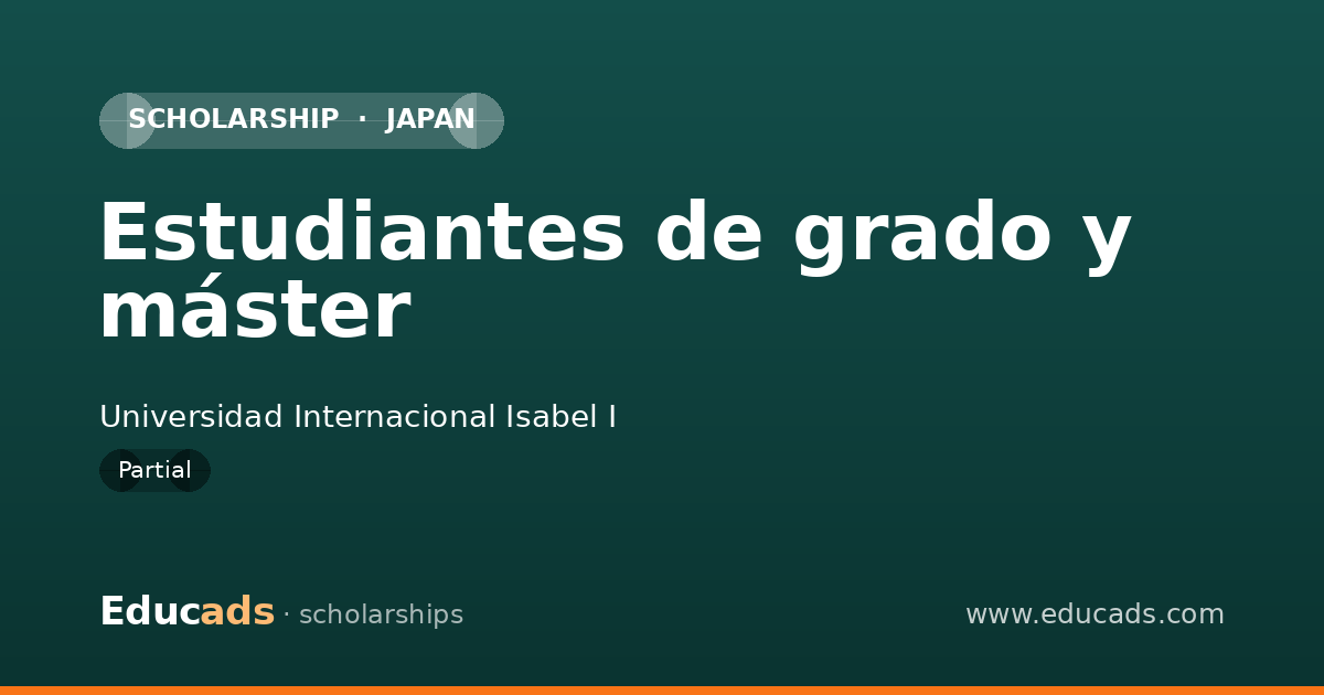 Estudiantes de grado y máster scholarship